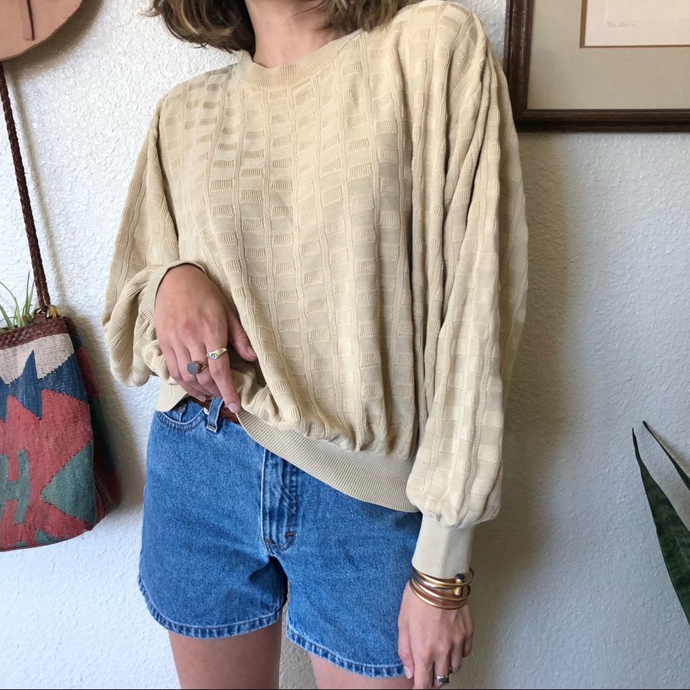 Y2K Silk Textured Knit Sweater
